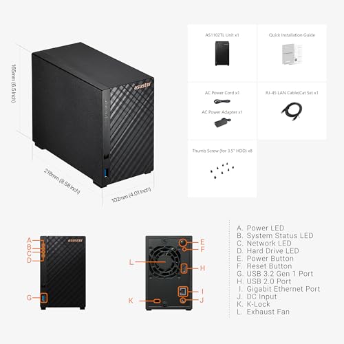 2 Bay NAS Enclosure Network Storage E7560