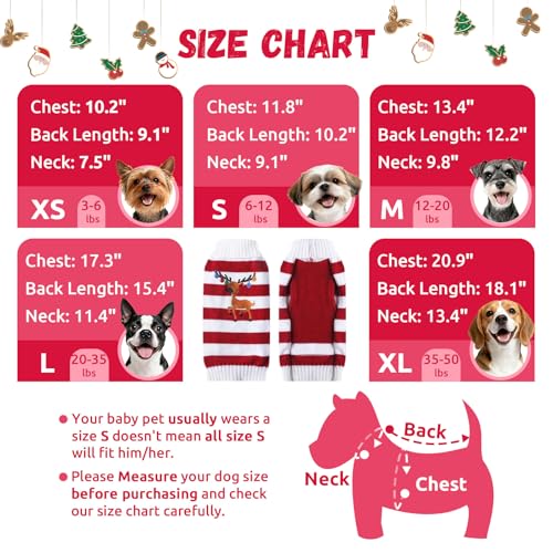 Striped Santa Claus Dog Christmas Sweater W40125