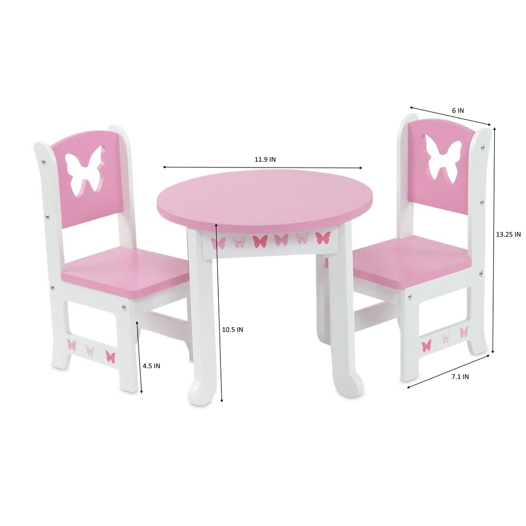 18 Inch Doll Kitchen Table and 2 Chair Dining Set A351