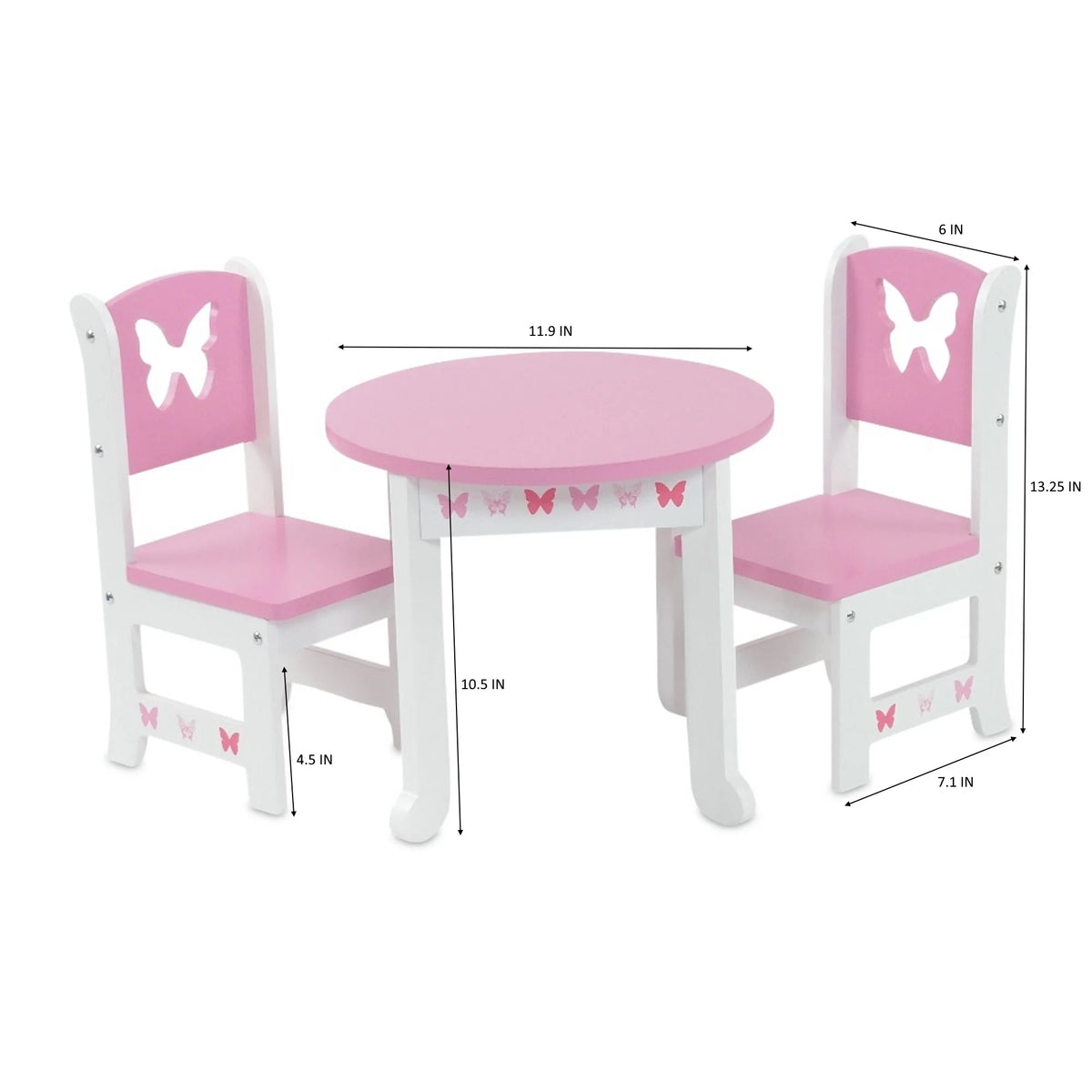 18 Inch Doll Kitchen Table and 2 Chair Dining Set A351