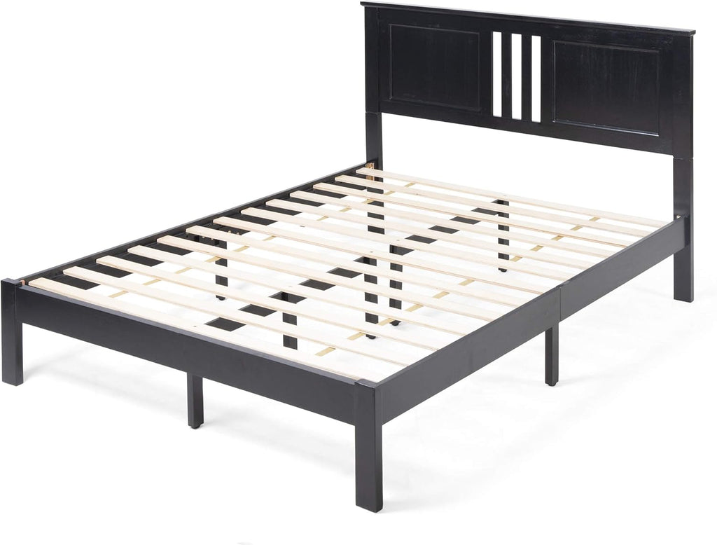 Gray Acacia Wood Queen Bed Platform P527098