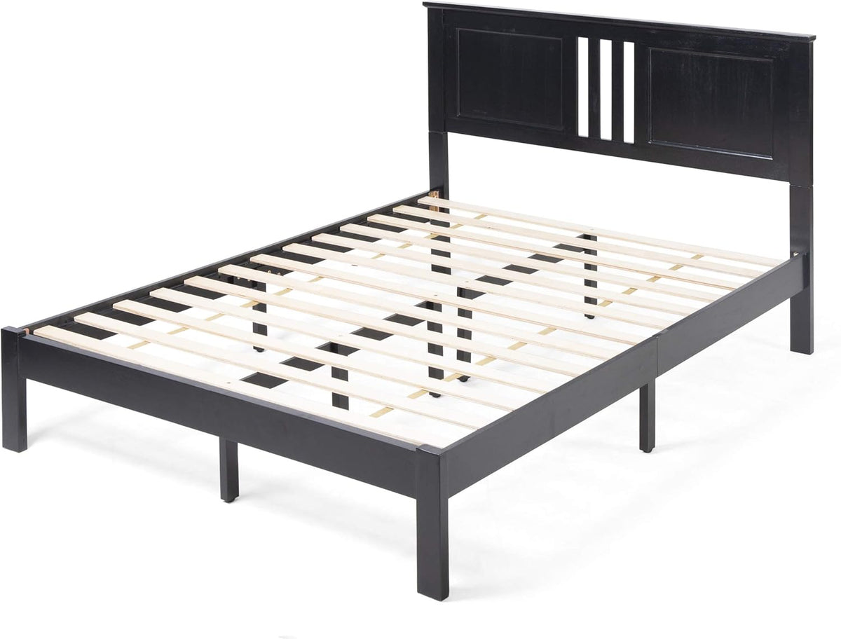 Gray Acacia Wood Queen Bed Platform P527098