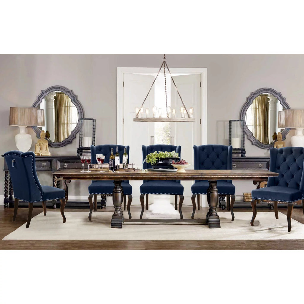 Gray Velvet Dining Chair Set of 2 O4161