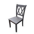 Grey Farmhouse Dining Side Chairs, Set of 2 V46407