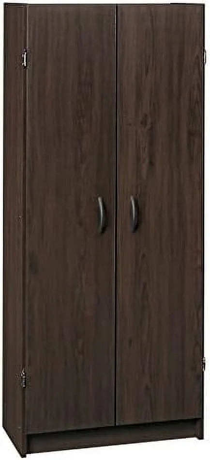 Pantry Cabinet Cupboard with 2 Doors Adjustable Shelves Dark Cherry T93787