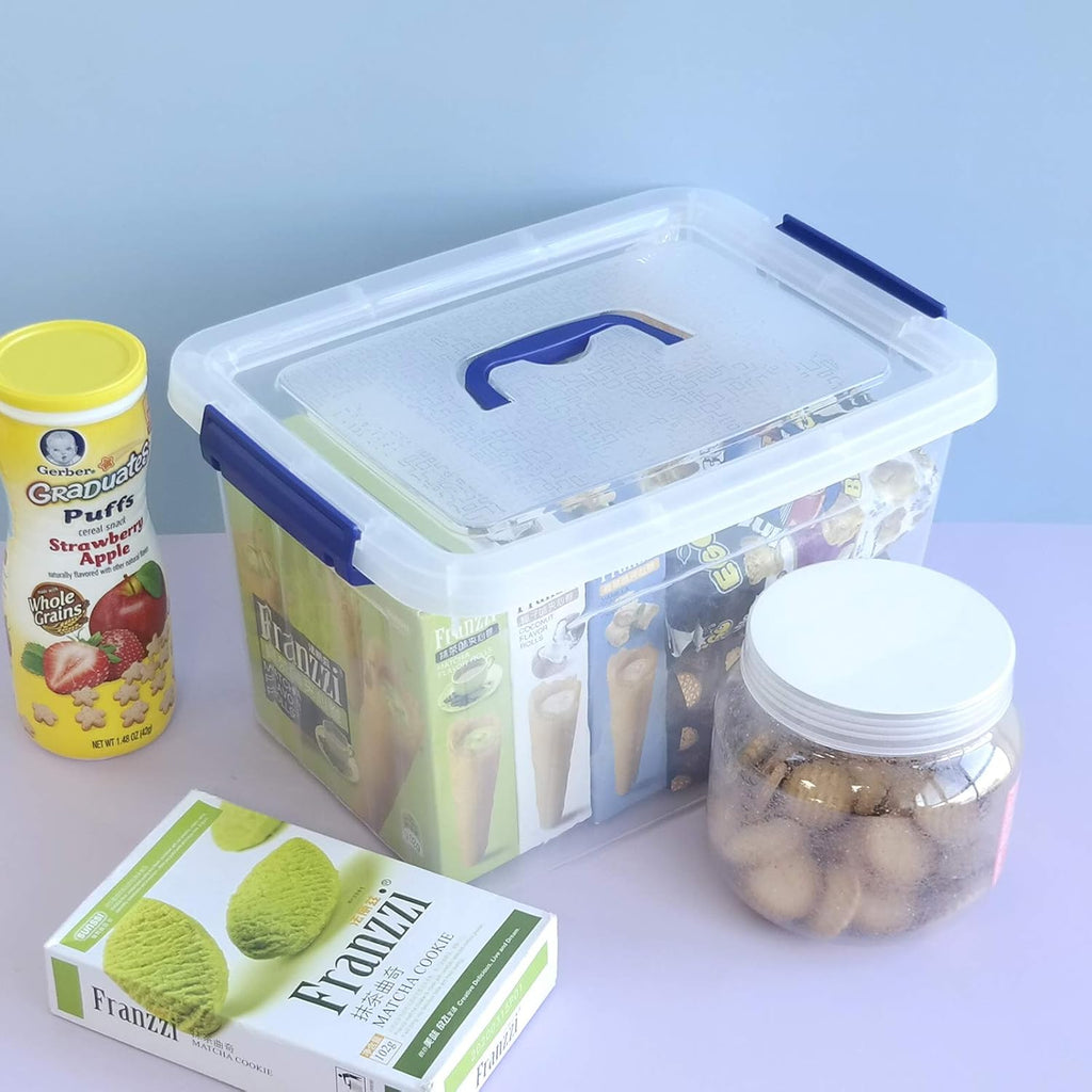 10 L Clear Plastic Storage Box with Handle, 6-Pack A917740
