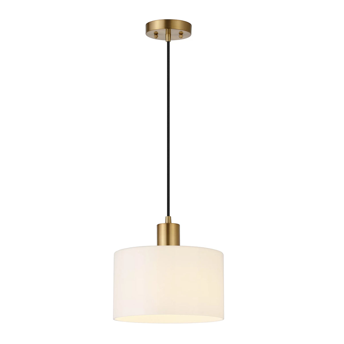 1-Light Pendant with Milk White Glass Shade J3545