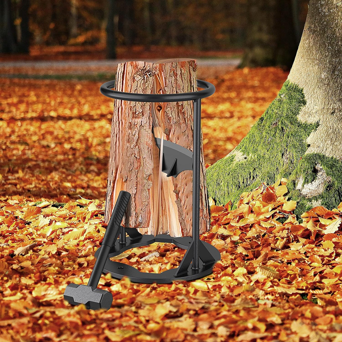 Cast Iron Manual Log Splitter with 4LB Hammer Pack of 2 Q675