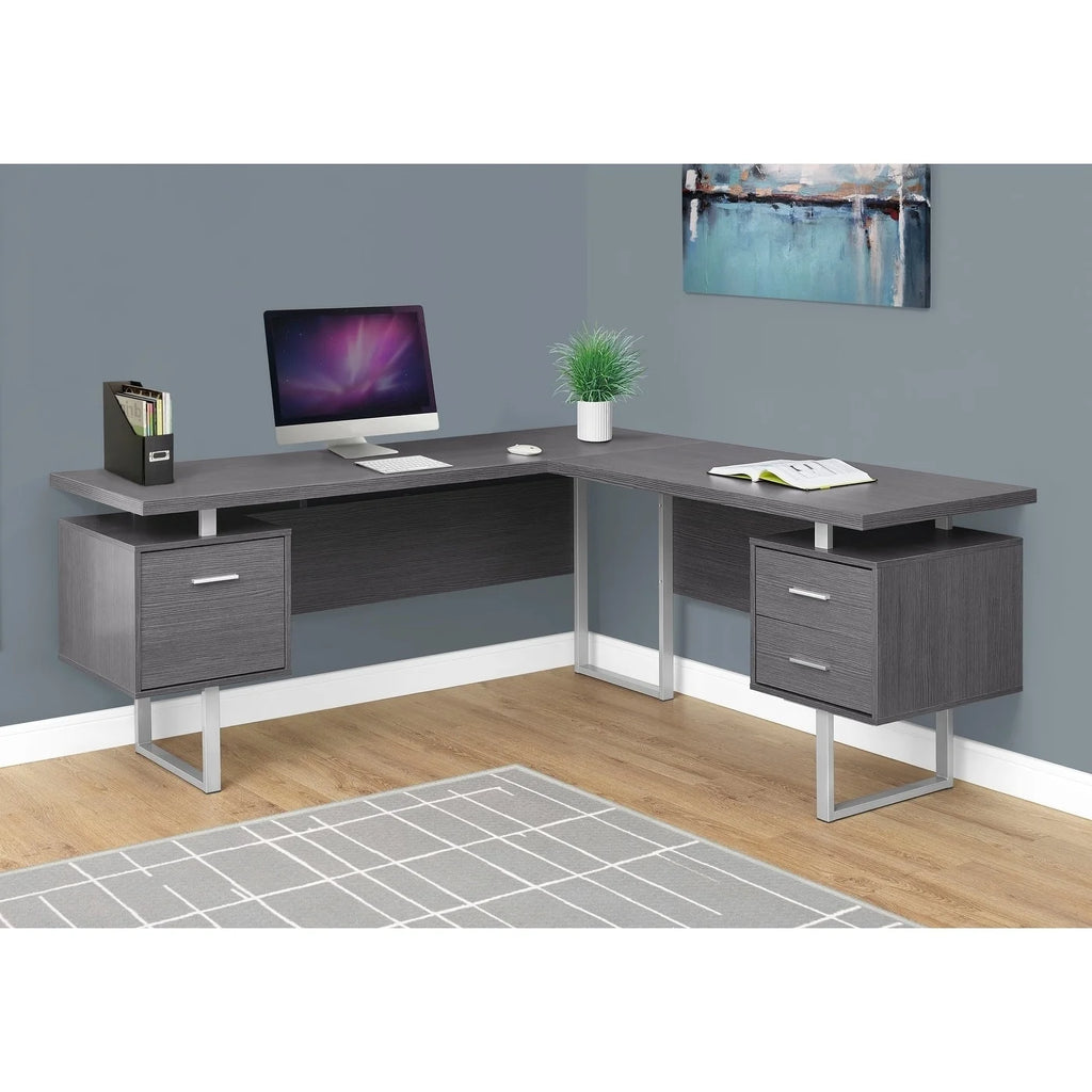 L Shape Computer Desk with Storage Drawers G6522