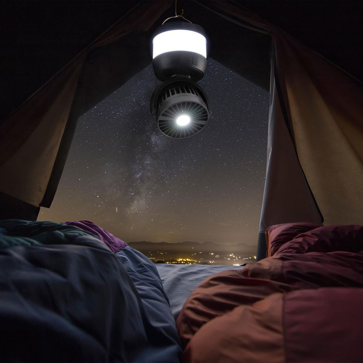 300 Lumen LED Rechargeable Lantern, Fan, and Power Bank Y569531