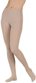 Beige Soft Petite Pantyhose with Open Crotch H142