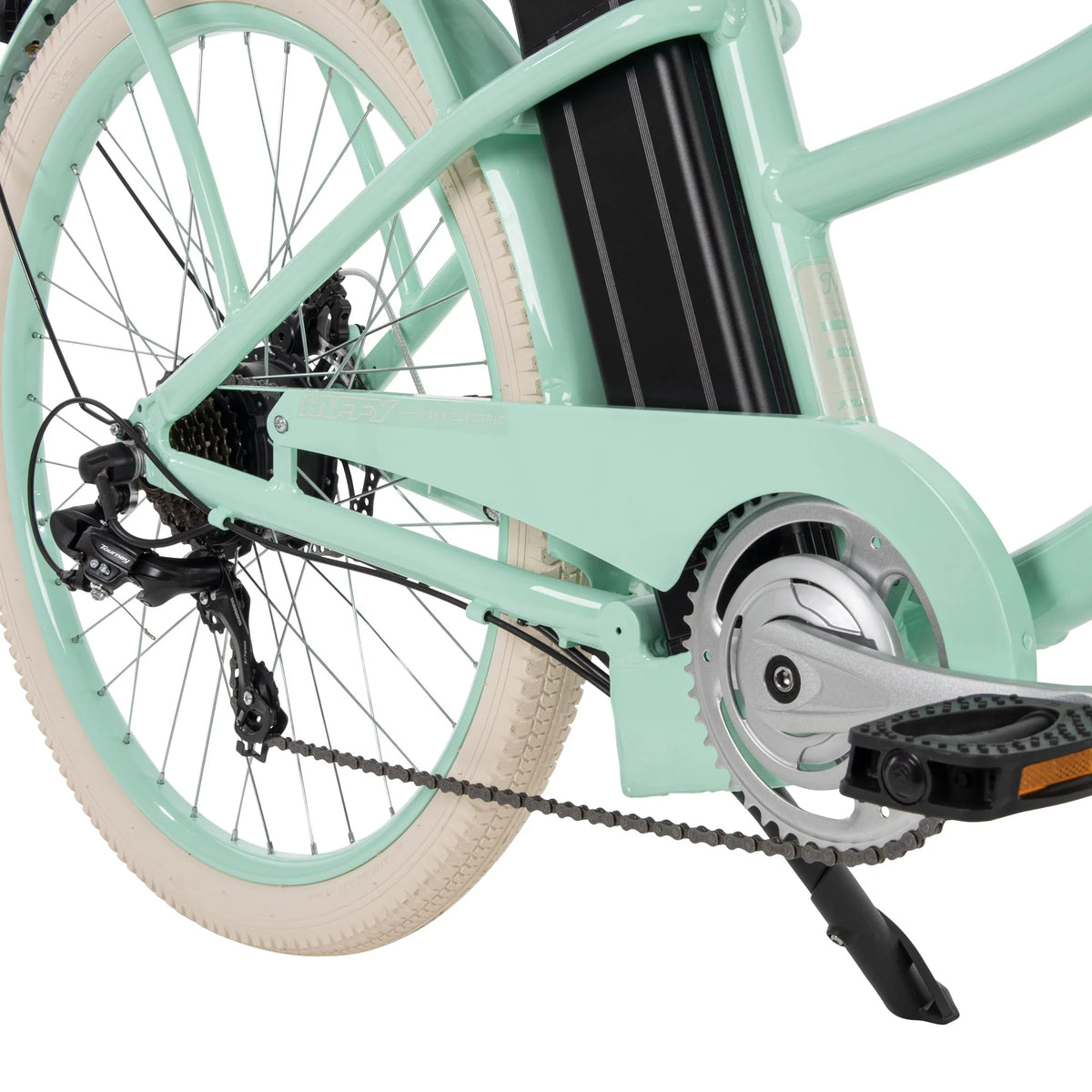 Mint Green 26-in 7-Spd Electric Cruiser Bike M2938