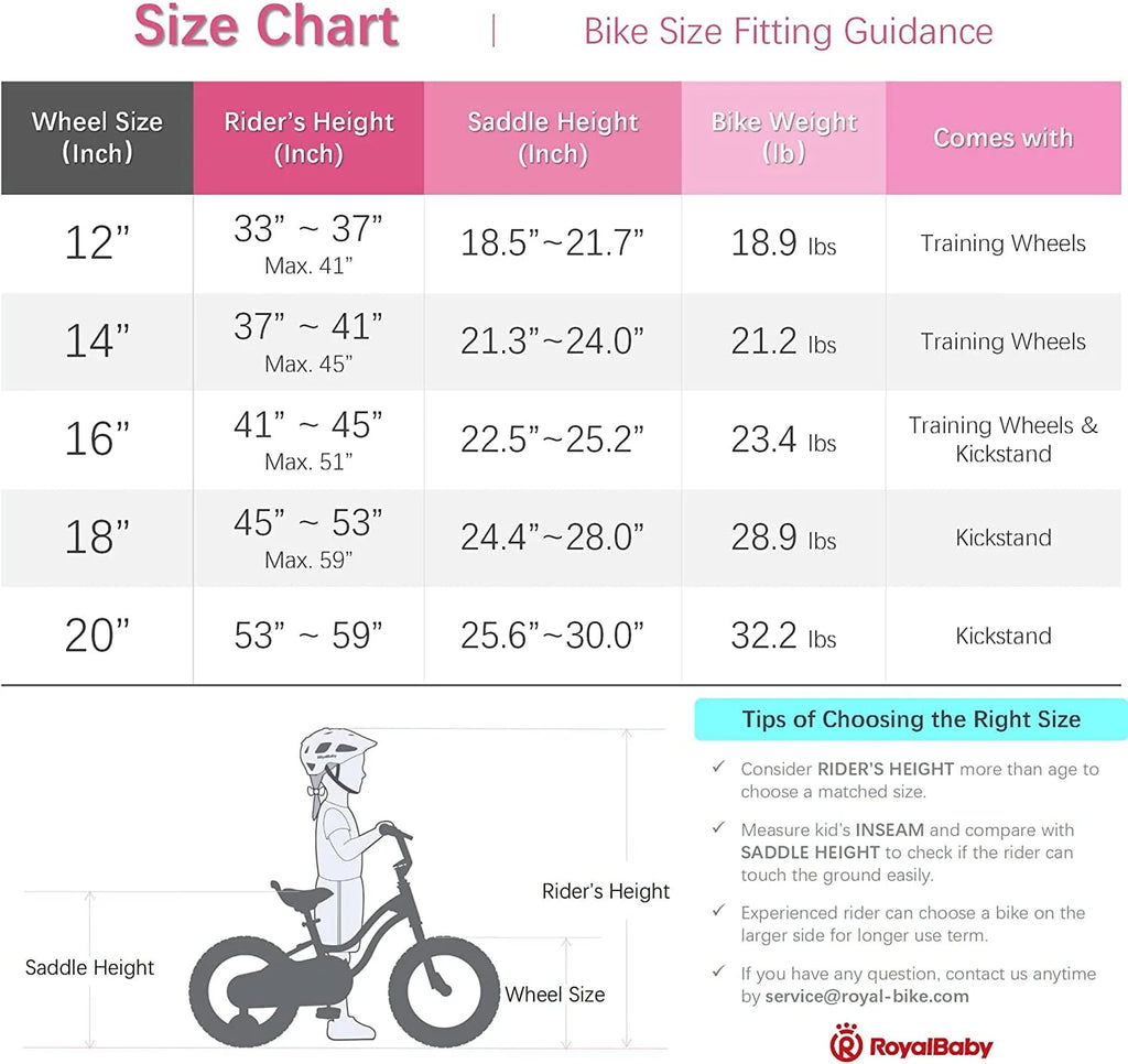 Girl's Bike Fushcia 18 inch D312