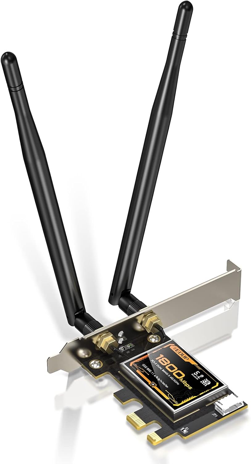 AX1800 PCIE WiFi 6 Bluetooth 5.2 Adapter for Desktop PC, Pack of 2 F5842
