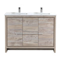 48 in. Double Sink Bathroom Vanity with White Quartz Counter Top L439