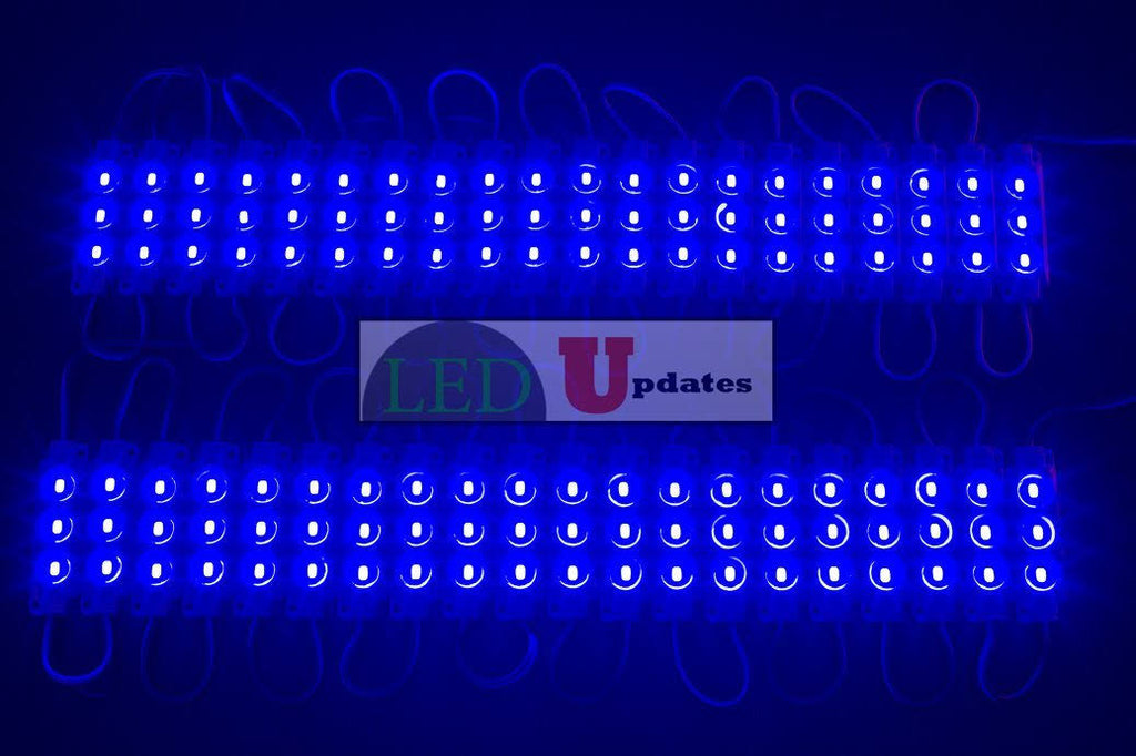 60ft Blue 5630 Injection LED Module with UL 12V AC Power Package P822
