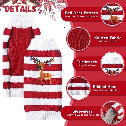 Striped Santa Claus Dog Christmas Sweater W40125