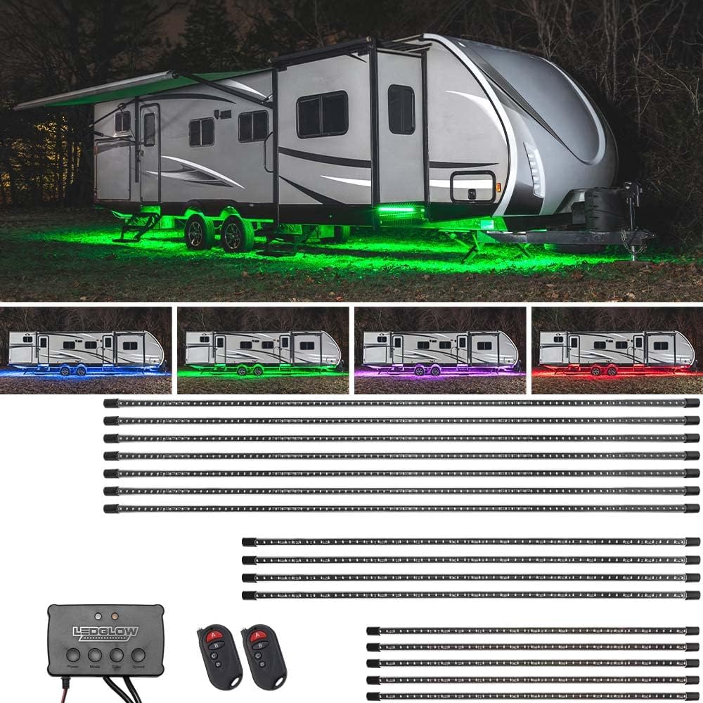 16pc LED Underglow Accent Lighting Kit for Recreational Vehicles U316