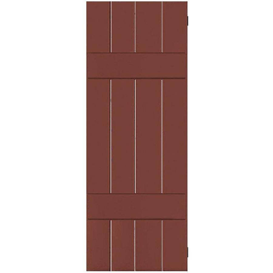 2-Pack 15-in W x 48-in H Country Redwood Board and Batten Wood Western Red Cedar Exterior Shutters U948