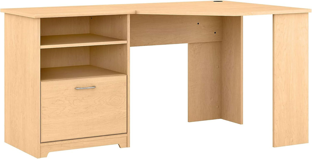 Corner Desk with Storage, 60W, Ash Gray M381050