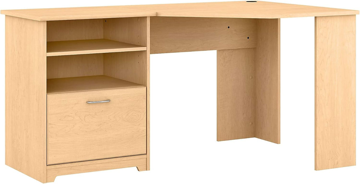 Corner Desk with Storage, 60W, Ash Gray M381050