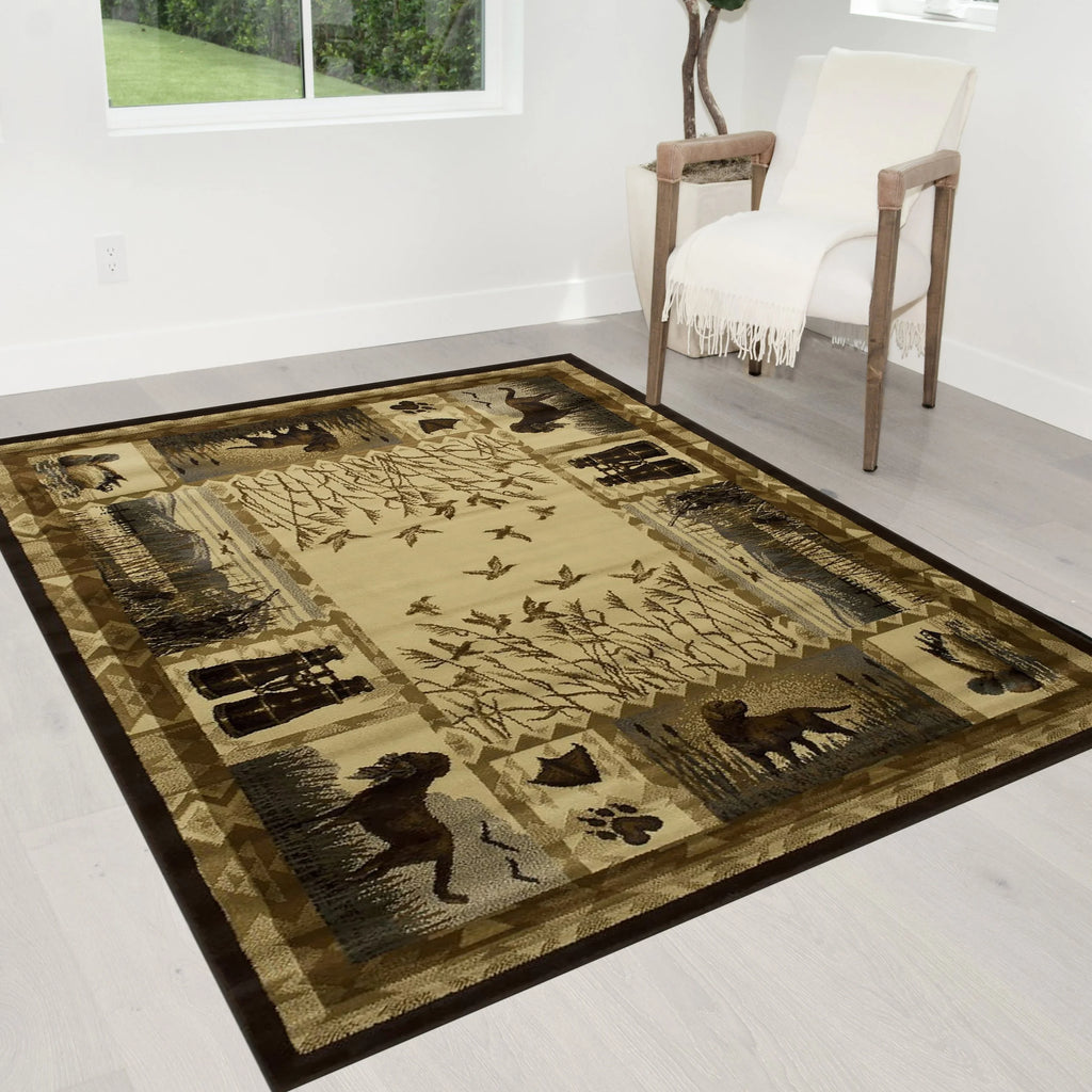 Multicolor Geometric Cabin Area Rug U92892