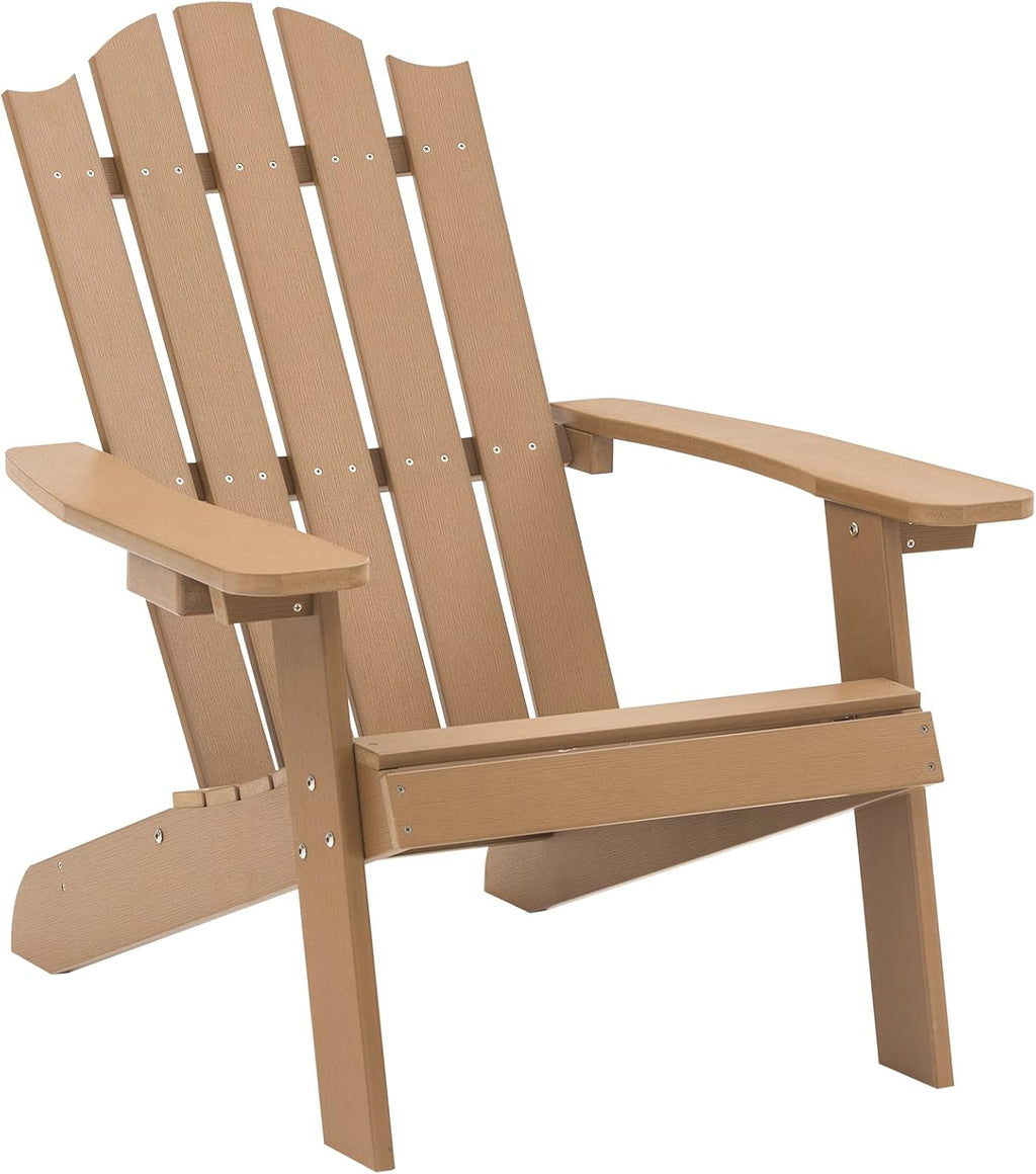 Dark Blue Plastic Adirondack Chair with Cup Holder L24383