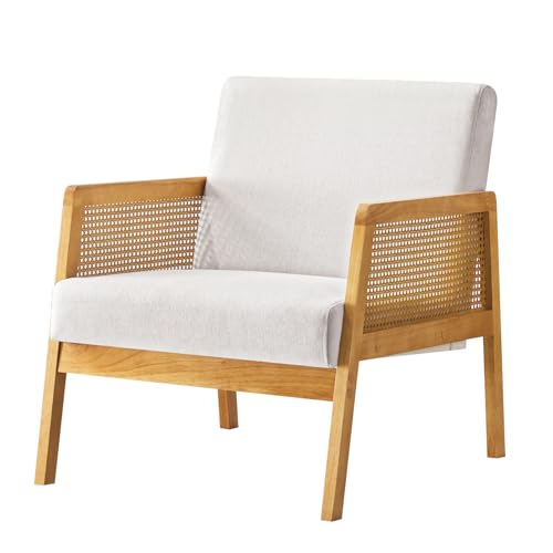 Linen Fabric Accent Chair Set of 2 Beige P147890