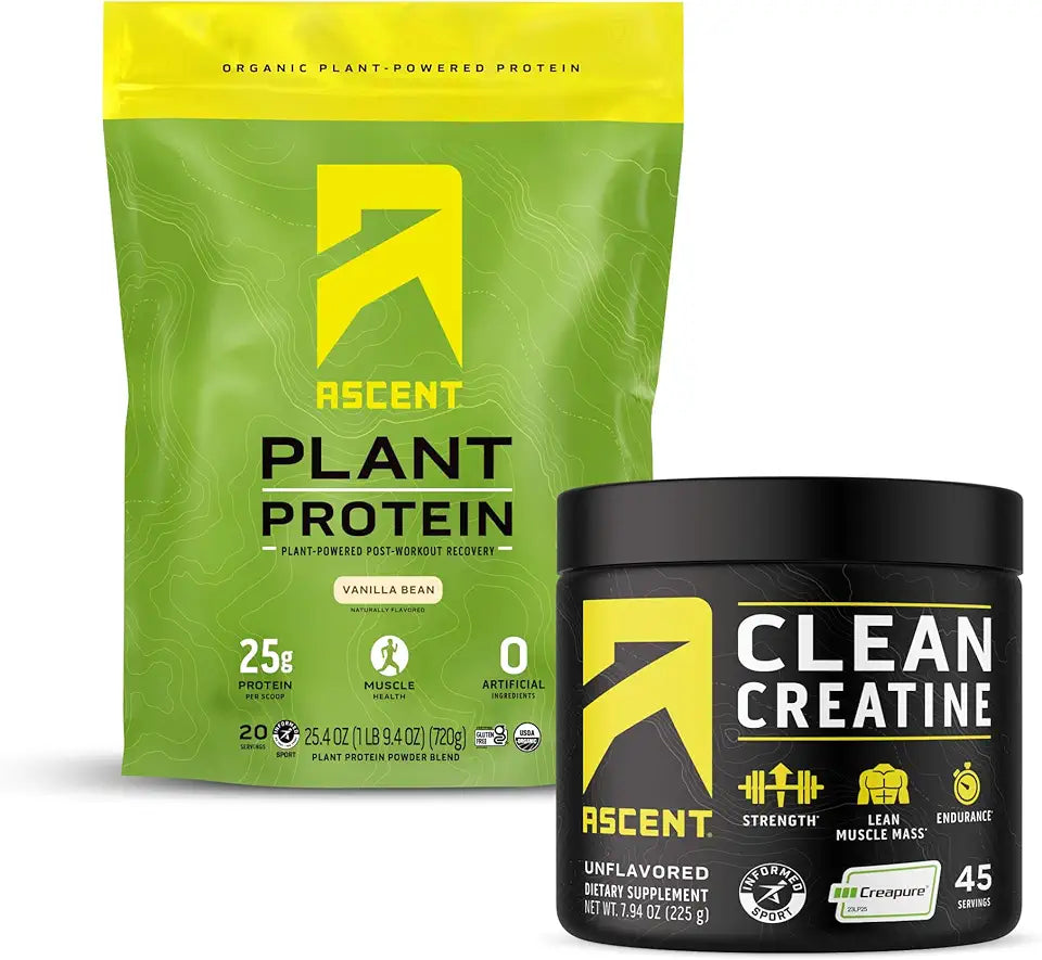 Vanilla Plant Protein Powder and Unflavored Creatine Monohydrate Powder G2694