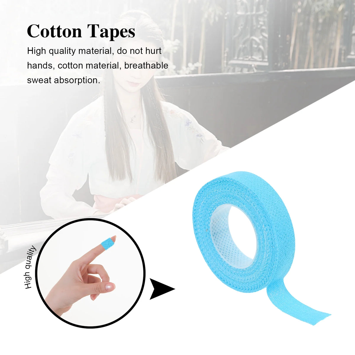 10 Rolls Self-adhesive Guitar Finger Tapes A296