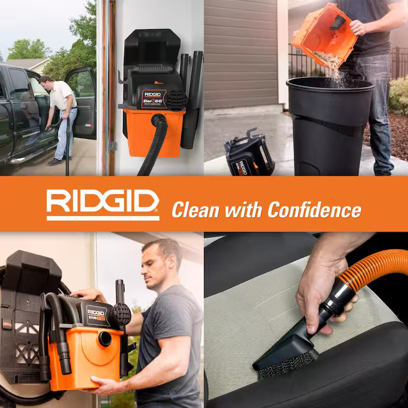 5 Gal. Portable Wet/Dry Shop Vacuum with Car Cleaning Kit G831