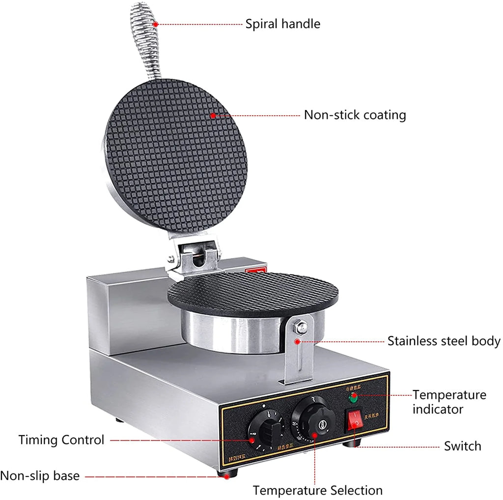 1200W Electric Ice Cream Cone Waffle Maker Machine G788