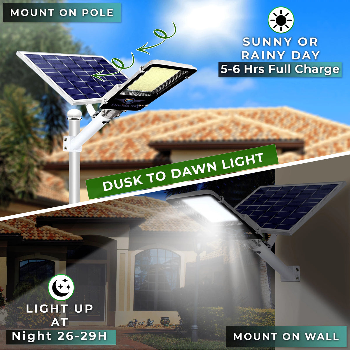 3400 Watt Solar LED Street Light with Remote and Motion Sensor H270