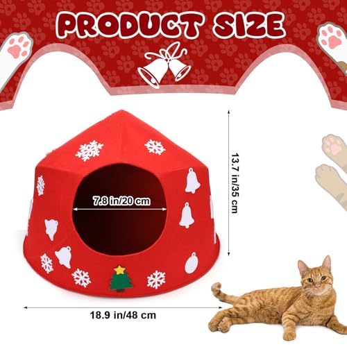 Large Christmas Cat Bed with Detachable Washable Cover T84957