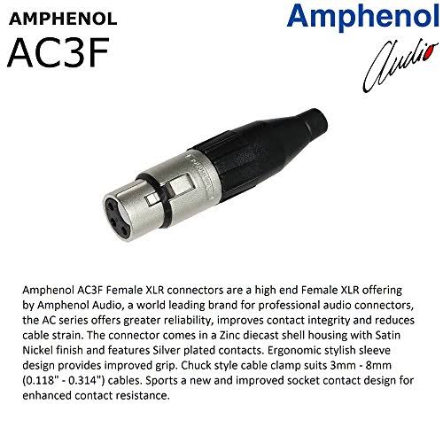 4 Units 1 Foot Canare L-4E6S Star Quad Balanced Microphone Cables with Amphenol Silver XLR Connectors B184581