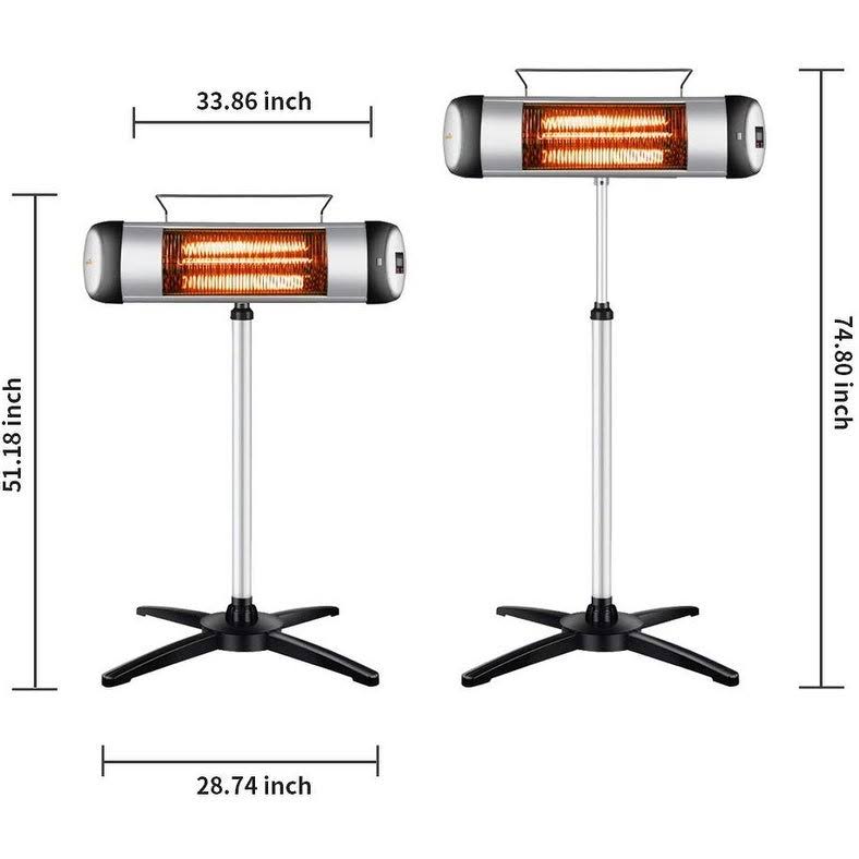 Carbon Infrared 1500 Watt Electric Outdoor Heater U184