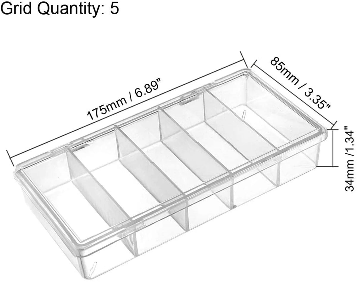 Component Storage Box 5 Grids Electronic Component Containers U126