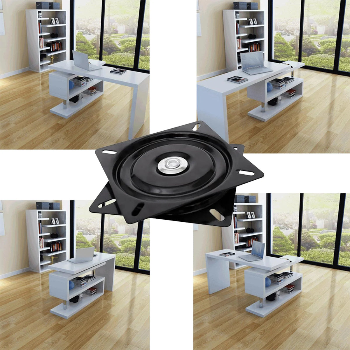 Swivel Plate 1.5mm Thickness 360 Degrees Boat Seat Swivel Coated Base Mount Plate I161782