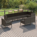 9 Piece Poly Rattan Outdoor Sectional Sofa Set C582070