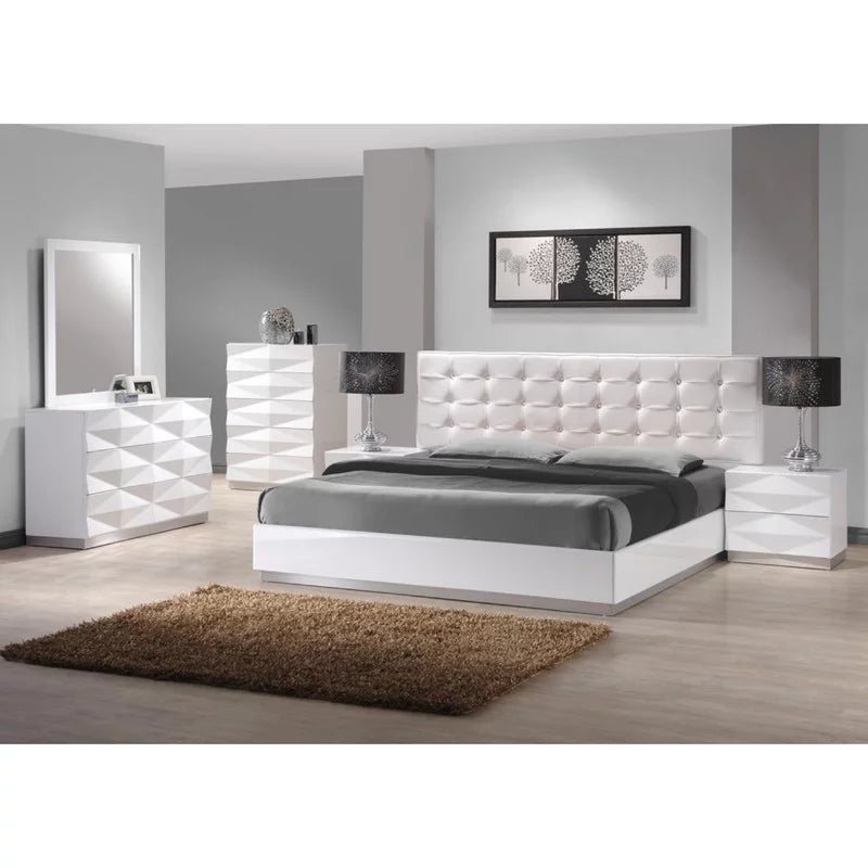 White Queen 3-Piece Bedroom Set N848