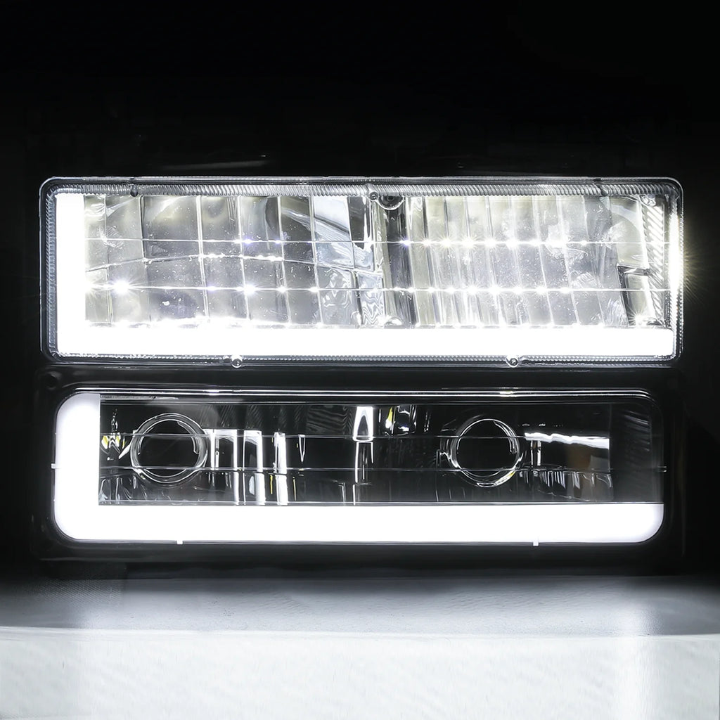 Switchback LED Tube DRL Headlights Assembly M467