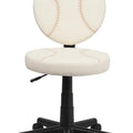 Cream Vinyl Swivel Office Task Chair Y57195