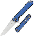 Large Deep Carry Pocket Knife with Blue and Black G10 Handle G6260