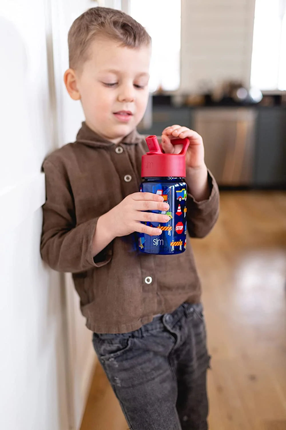 12oz BPA-Free Tritan Kids Water Bottle with Straw Lid M636610