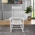 White Wooden Porch Rocker Chair U221