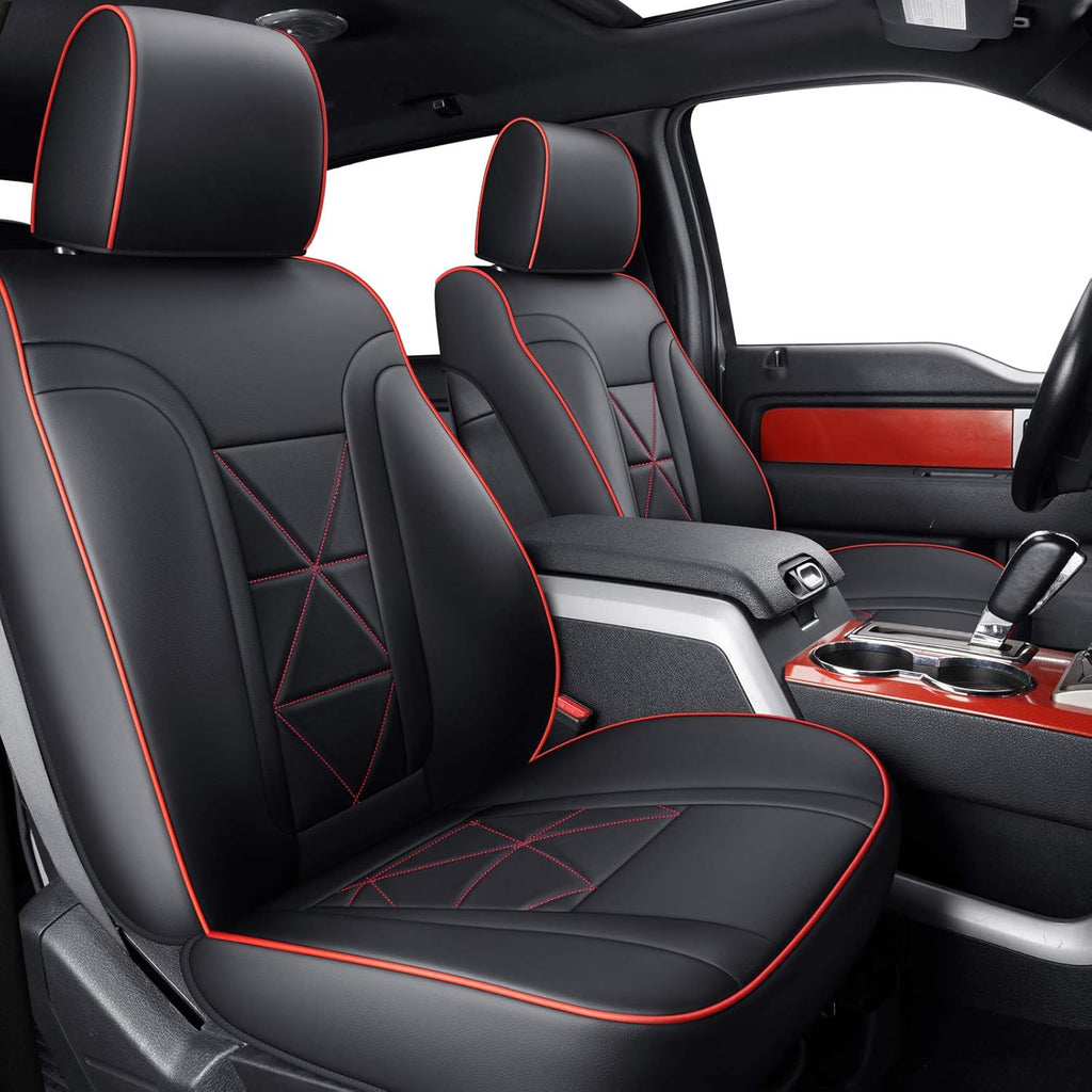 2 Pc Black Front Seat Covers Q615306