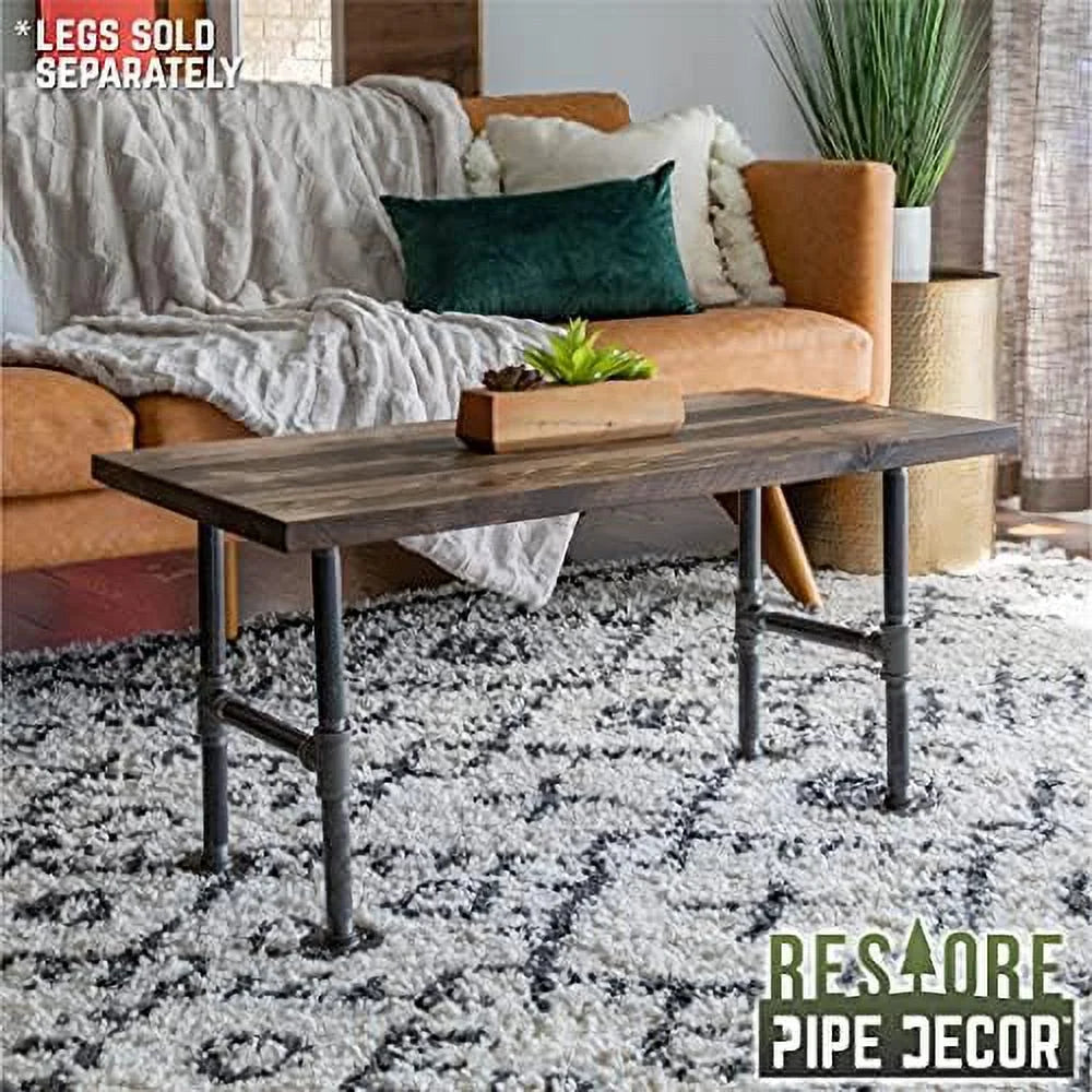 Solid Wood Coffee Table Top 18 in. x 36 in. x 1.25 in. Reclaimed Pine Y756