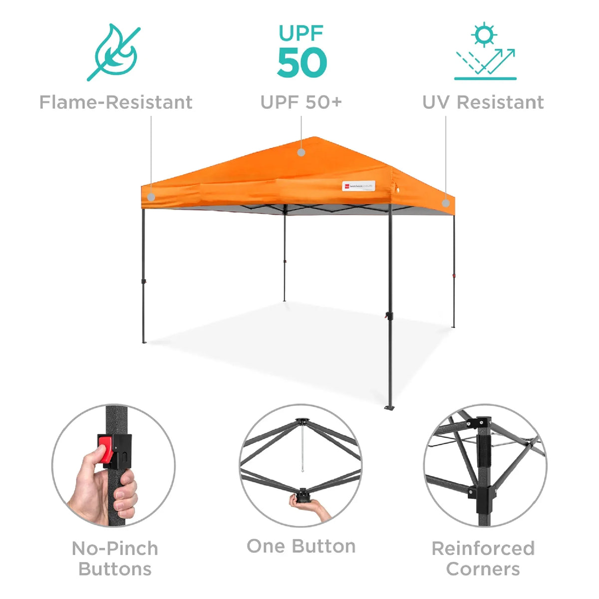 10x10ft Pop Up Canopy with Wheeled Case and 4 Weight Bags L666