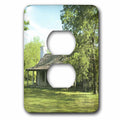 Old West log Cabin 2 Plug Outlet Cover Y634405