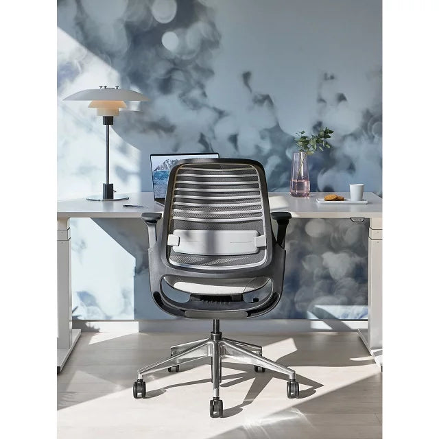 Black Office Chair with Lumbar Support Q8611